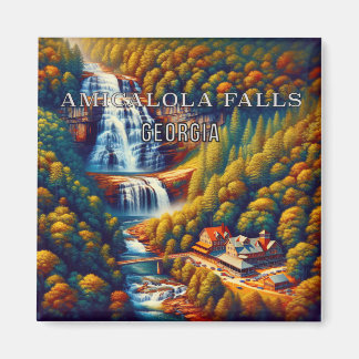 Amicalola Falls Georgia Souvenir Fridge Magnet