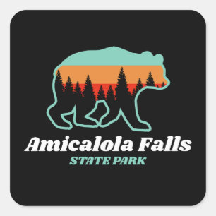 Amicalola Falls State Park Georgia Square Sticker