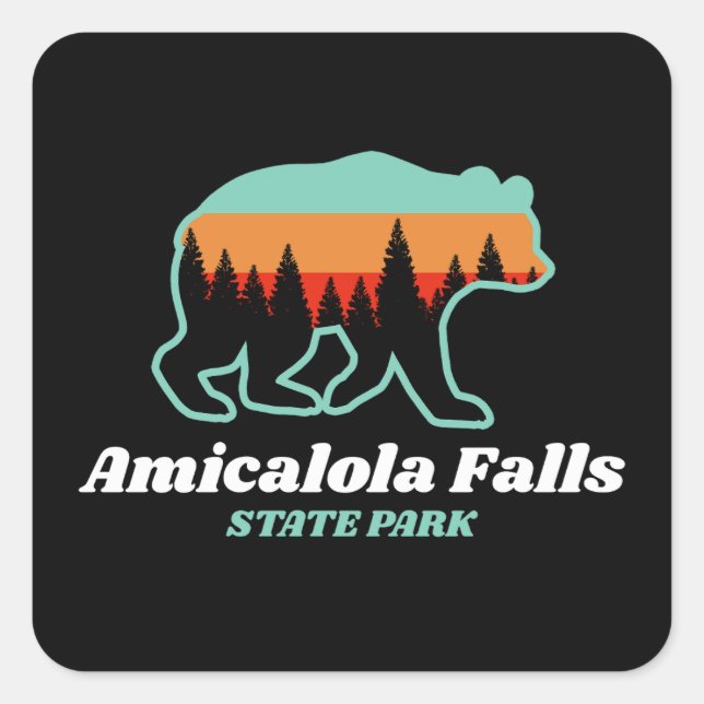 Amicalola Falls State Park Georgia  Square Sticker (Front)