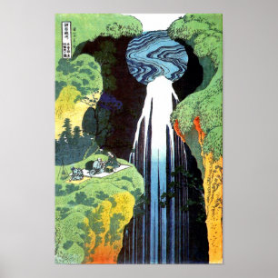 Amida Waterfall, Hokusai Japanese Fine Art Poster