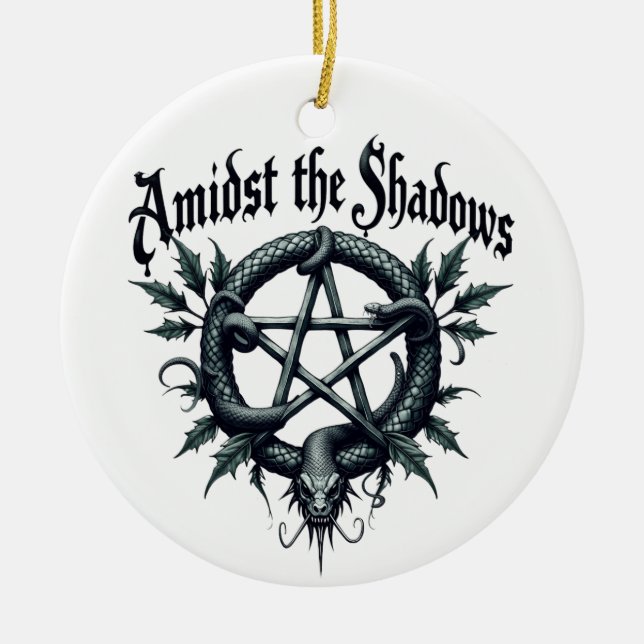 Amidst the Shadows - Gothic Pentagram Ornament (Front)
