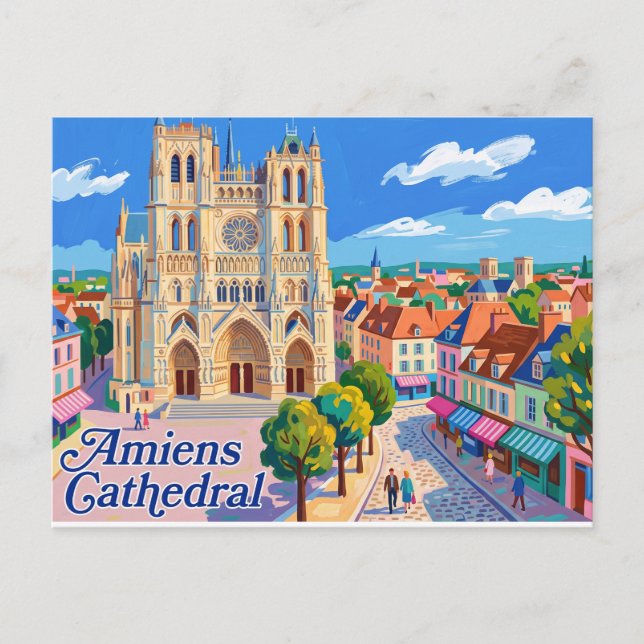 Amiens Cathedral France Postcard (Front)