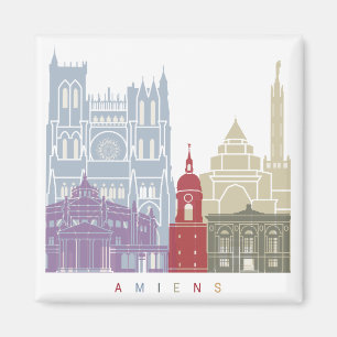 Amiens skyline poster magnet