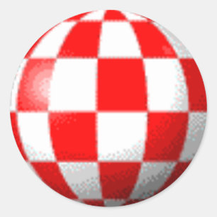 AMIGA BOING BALL CLASSIC ROUND STICKER
