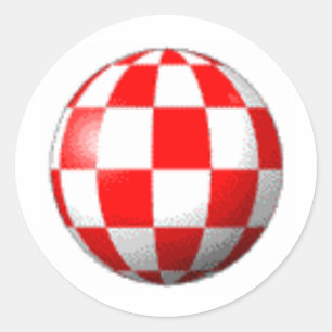 AMIGA BOING BALL CLASSIC ROUND STICKER
