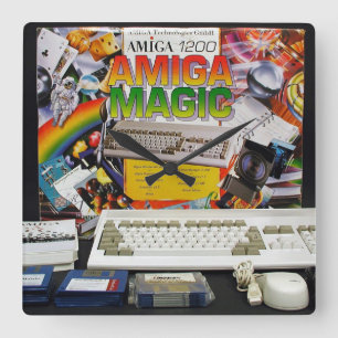 AMIGA MAGIC COMPUTER SQUARE WALL CLOCK