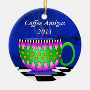 Amigas Tuscan Coffee Cup Ornament