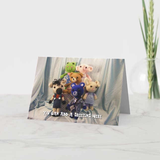 Amigurumi Friends Greeting Card (Front)