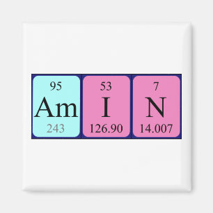 Amin periodic table name magnet