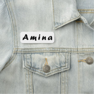 Amina name tag