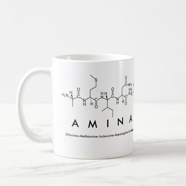 Amina peptide name mug (Left)