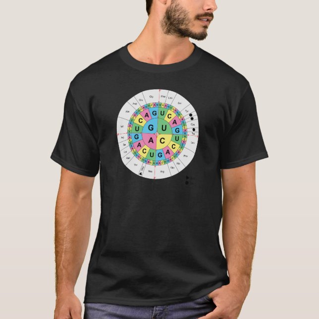 Amino Acid Base Sequence Table Diagram T-Shirt (Front)
