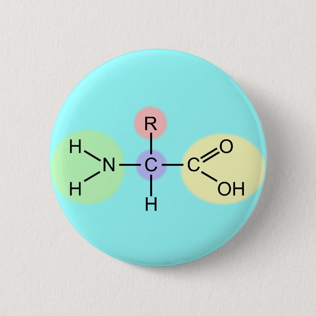 Amino Acid Diagram 6 Cm Round Badge (Front)