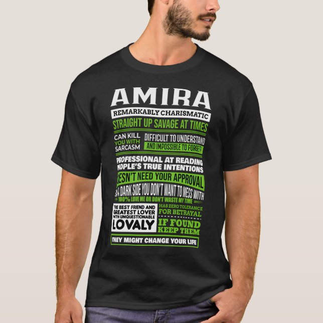 Amira Girl Name T-Shirt (Front)