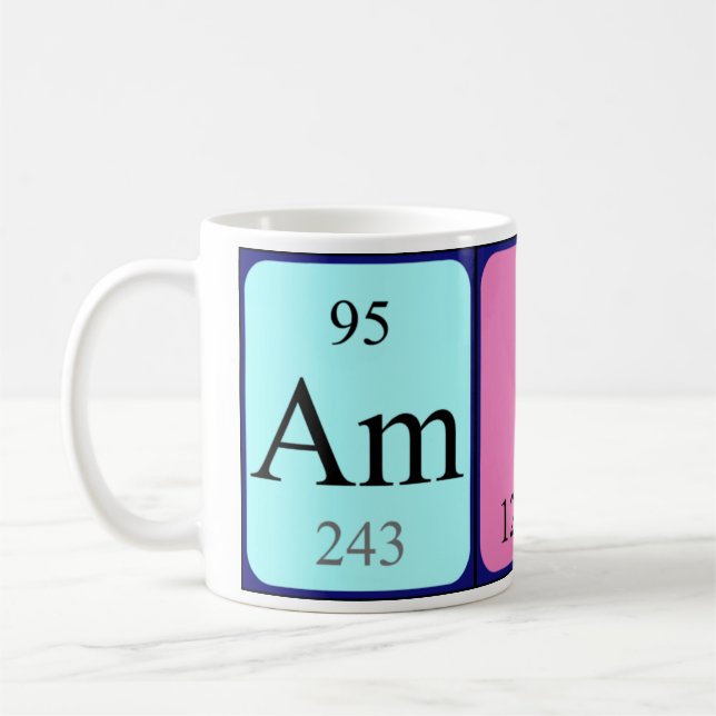 Amira periodic table name mug (Left)
