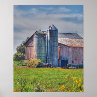 Amish Barn Poster/Print Poster