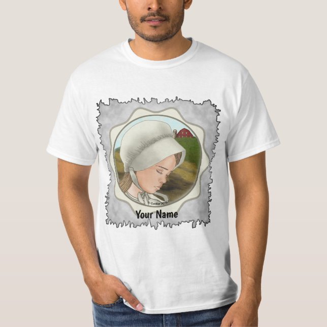 Amish Bonnet Girl  t-shirt (Front)
