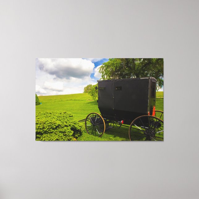 Amish Buggy at Hillside Farm Canvas Print (Front)