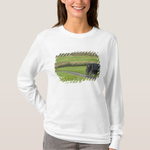 Amish buggy on farm lane, Northeastern Ohio, T-Shirt