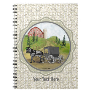 Amish Buggy Returning Notebook