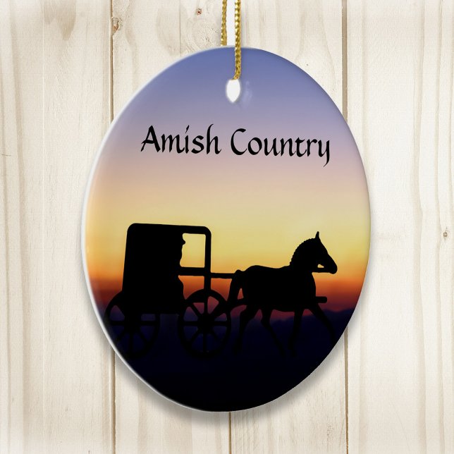 Amish Buggy Ride Ceramic Tree Decoration (Creator Uploaded)