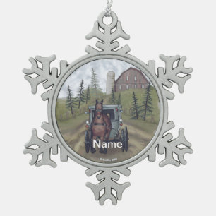 Amish Buggy Town Day  ornament