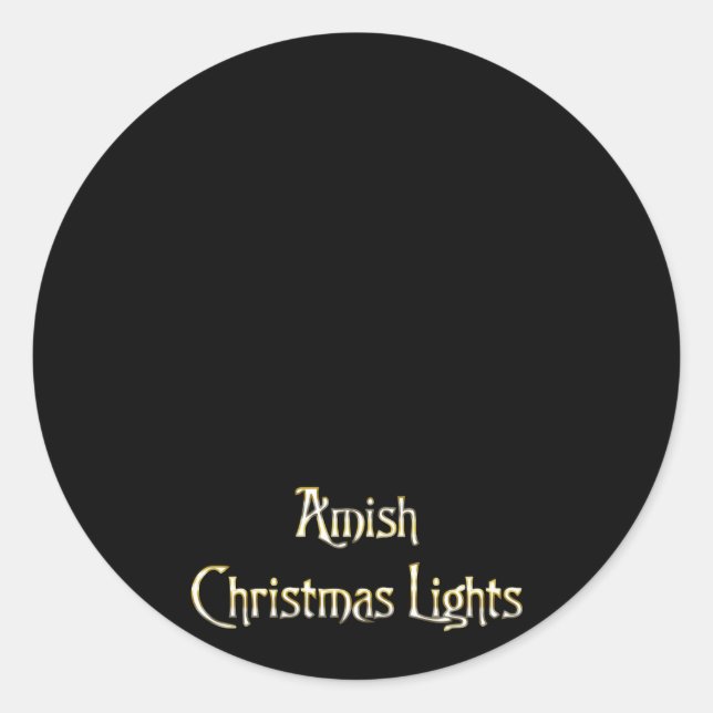 Amish Christmas Lights Classic Round Sticker (Front)