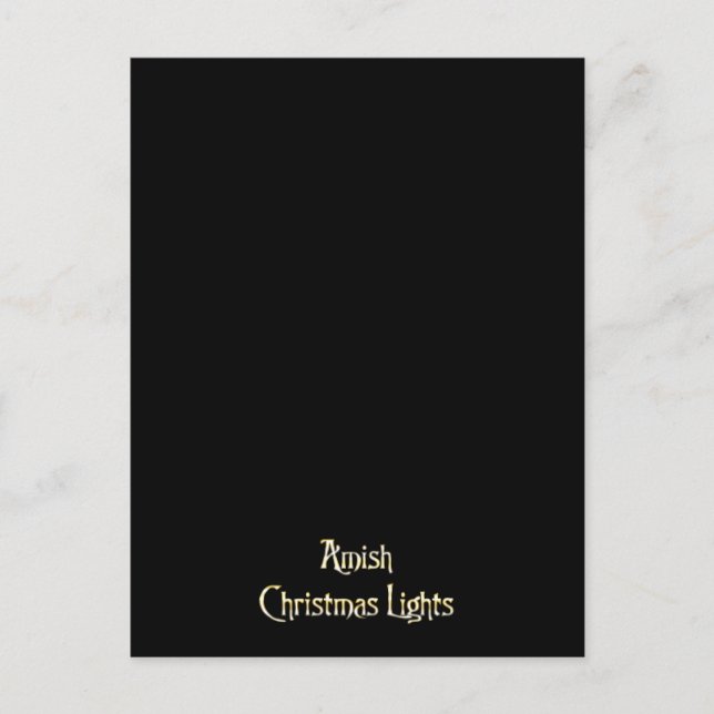 Amish Christmas Lights Holiday Postcard (Front)