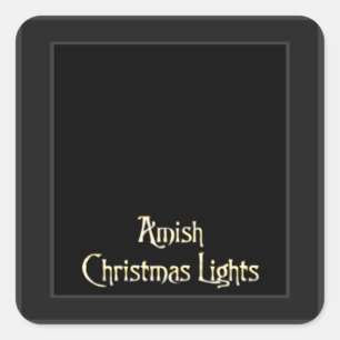 Amish Christmas Lights Square Sticker