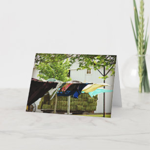 Amish Clothing and Hay Blank Inside Card