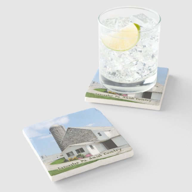Amish Coasters, Farm House! Stone Coaster (Side)