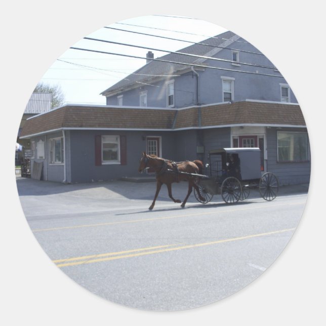 Amish Community Classic Round Sticker (Front)