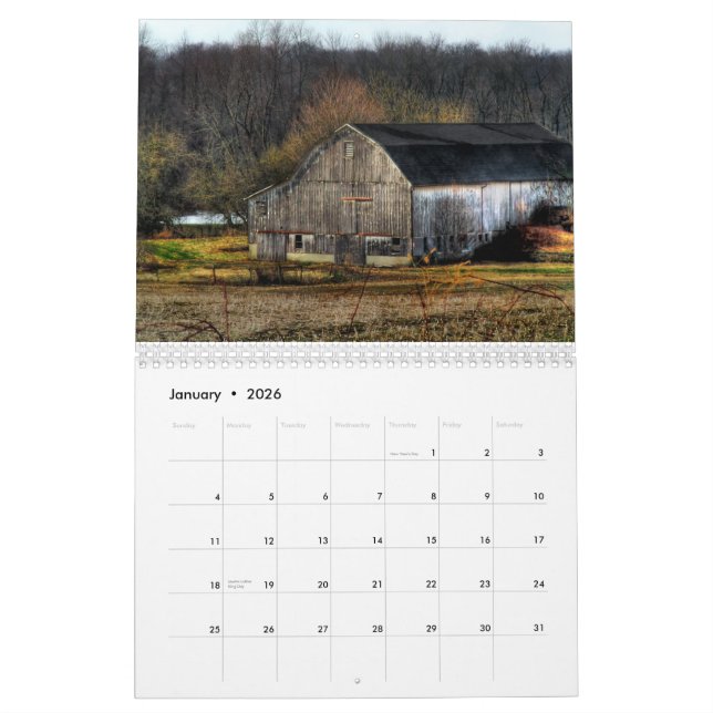 Amish Country Barns 2013 Calendar (Jan 2026)
