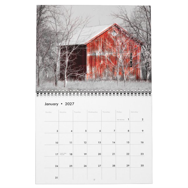 AMISH COUNTRY Calendar (Jan 2027)