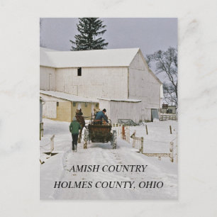 AMISH COUNTRY, HOLMES COUNTY, OHIO postcard