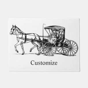 Amish Couple in Buggy Thunder_Cove Doormat