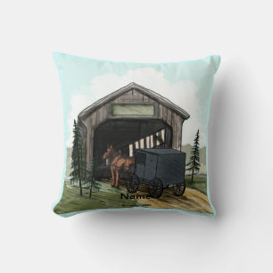 Amish Covered Bridge Cushion