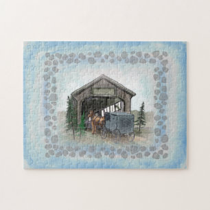 Amish Covered Bridge Jigsaw Puzzle