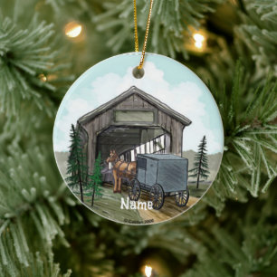 Amish Covered Bridge ornament