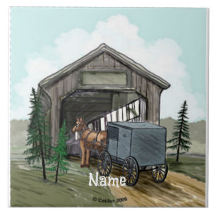 Amish Covered Bridge Tile