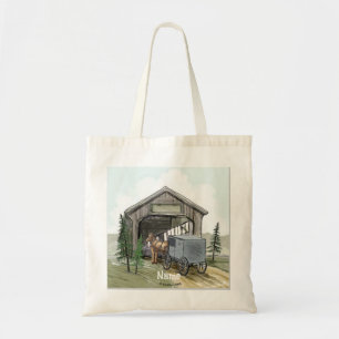 Amish Covered Bridge Tote Bag