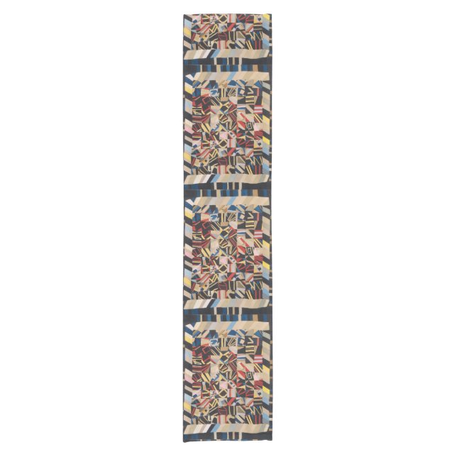 Amish crazy quilt short table runner (Front)