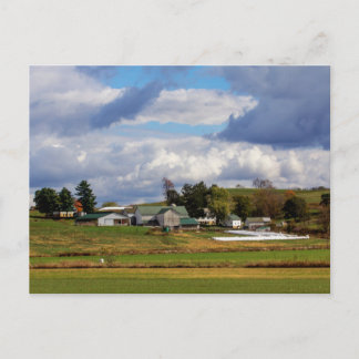 Amish Farm on a Hill, Holmes County, Ohio Postcard