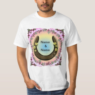 Amish Flower Horseshoe T-Shirt