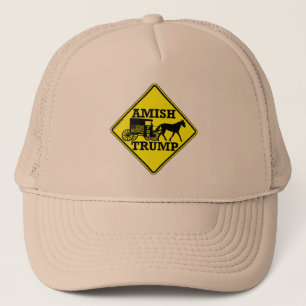 Amish For Trump Horse And Buggy Political Humour Trucker Hat