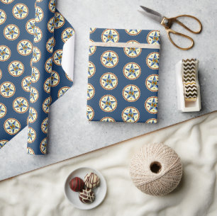 Amish - Hex Sign Stars - GOOD LUCK 1 Wrapping Paper