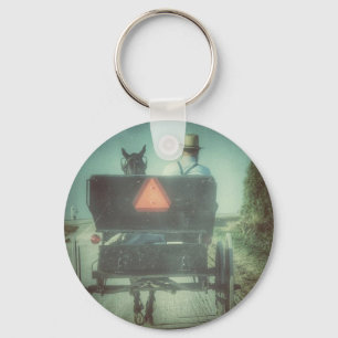 Amish Horse and Buggy Key Ring