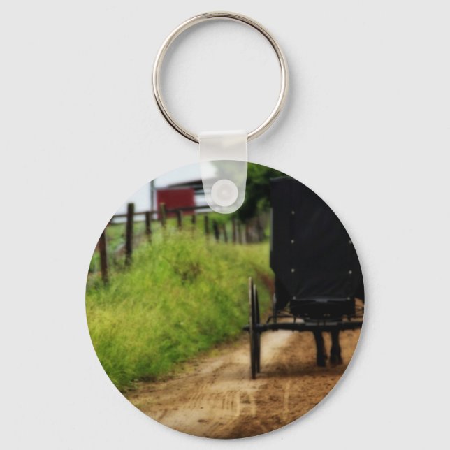 Amish Horse And Buggy Key Ring (Front)