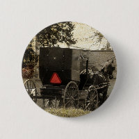 Amish Horse and Buggy Sepia Postcard Digital Art
