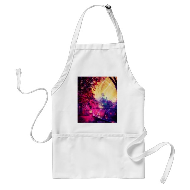 Amish Horse and Buggy Trippy Colourful  Standard Apron (Front)